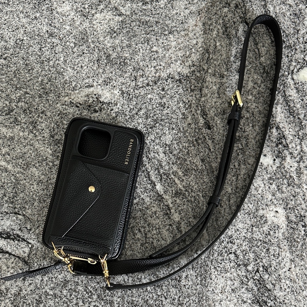 Bandolier iPhone 14ProMax &Black Crossbody Bag